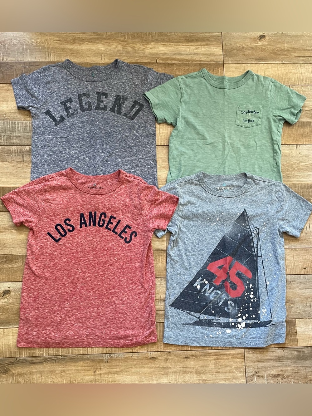 Crewcuts Boys 6 7 T Shirt Lot 4 Heathered Graphic Tees Preppy Nautical